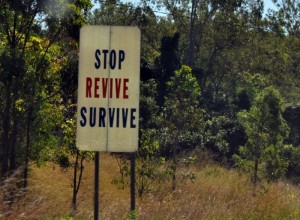 Stop Revive survive sign