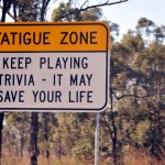 Trivia sign Zagadki na drodze